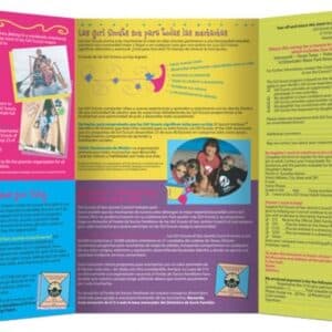 Registration Brochure // FrogDog developed this colorful English-Spanish direct-mail brochure to encourage girls and their parents to sign up for another year of Girl Scouting.